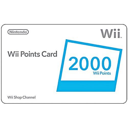 Wii 2000 Point Card